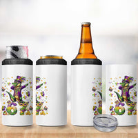 Funny Mardigator Alligator Six Seven Meme 4 in 1 Can Cooler Tumbler Mardi Gras Gifts