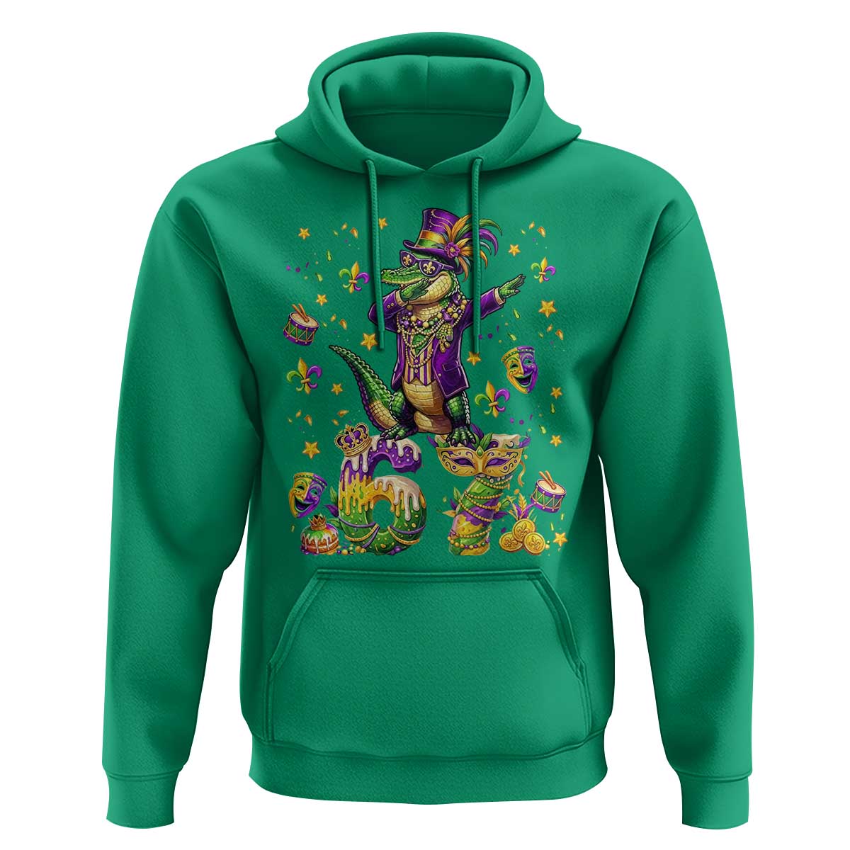 Funny Mardigator Alligator Six Seven Meme Hoodie Mardi Gras Gifts