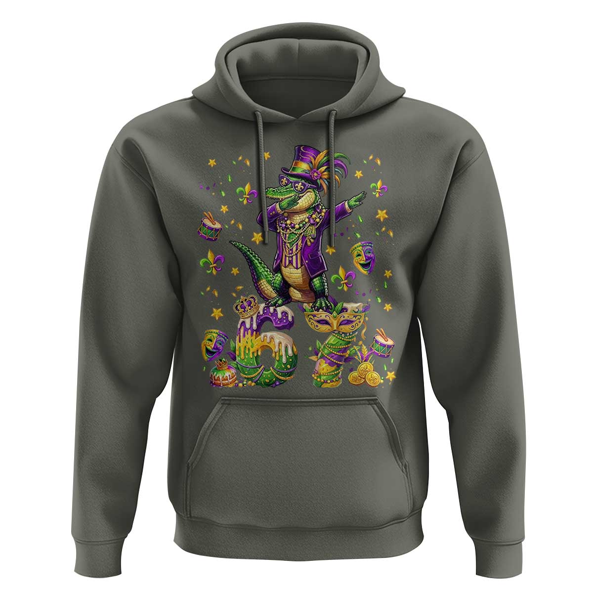 Funny Mardigator Alligator Six Seven Meme Hoodie Mardi Gras Gifts