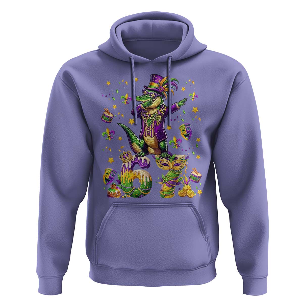 Funny Mardigator Alligator Six Seven Meme Hoodie Mardi Gras Gifts