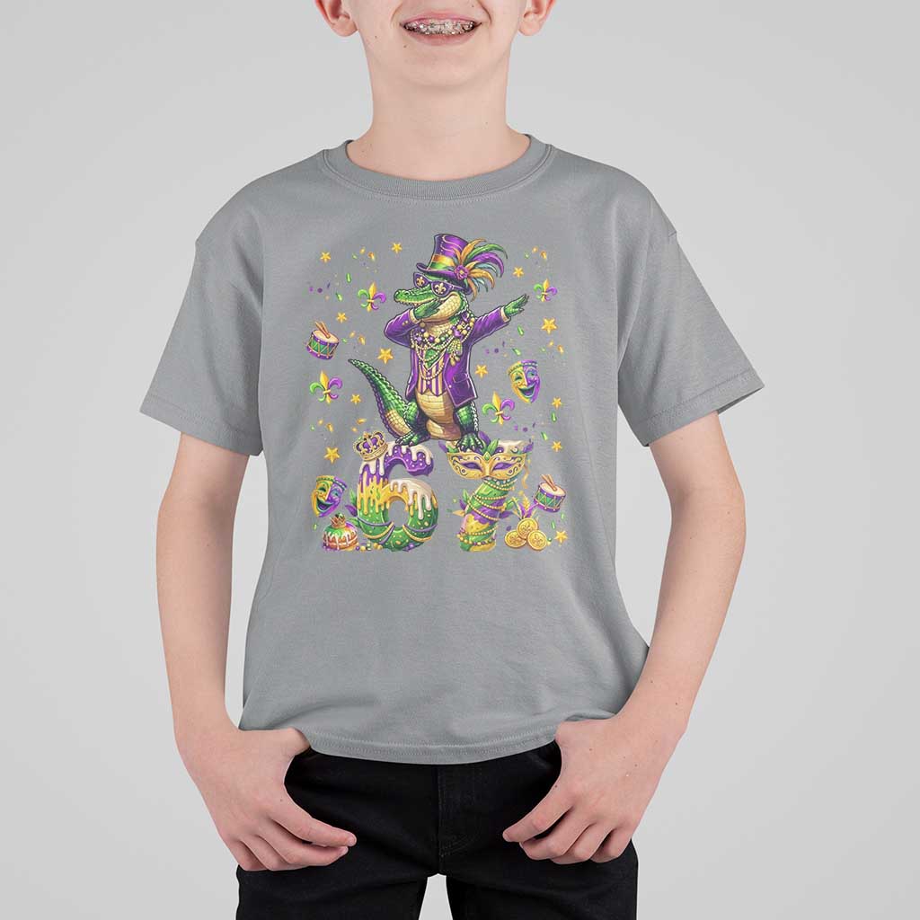 Funny Mardigator Alligator Six Seven Meme T Shirt For Kid Mardi Gras Gifts
