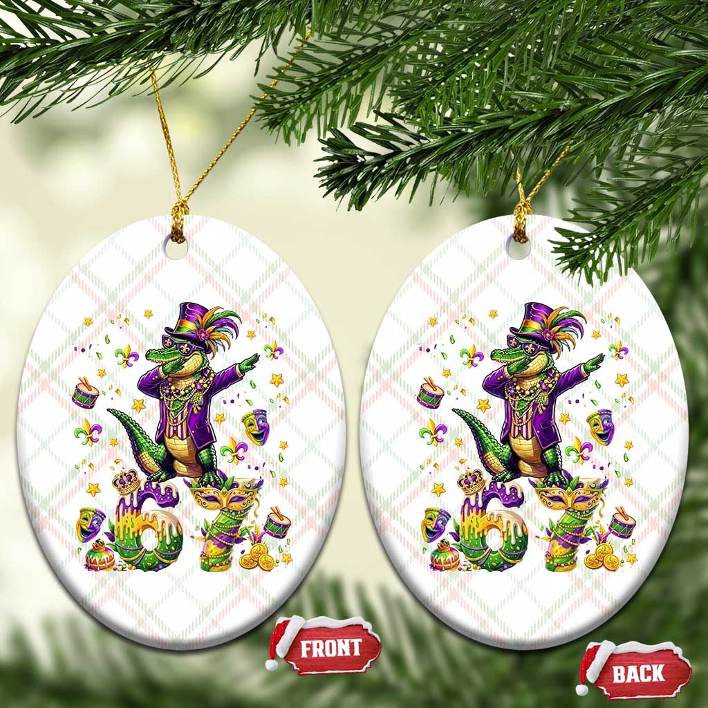 Funny Mardigator Alligator Six Seven Meme Ceramic Ornament Mardi Gras Gifts