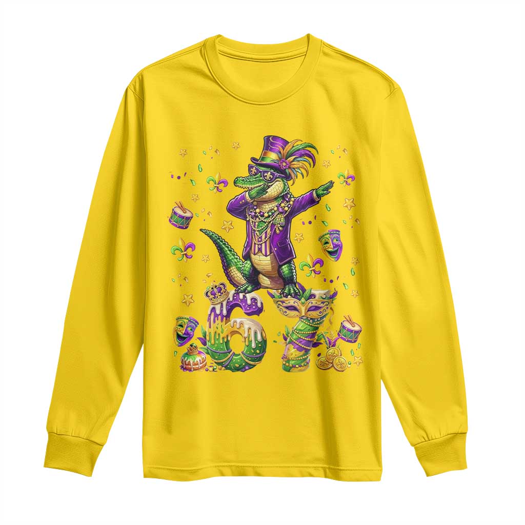 Funny Mardigator Alligator Six Seven Meme Long Sleeve Shirt Mardi Gras Gifts