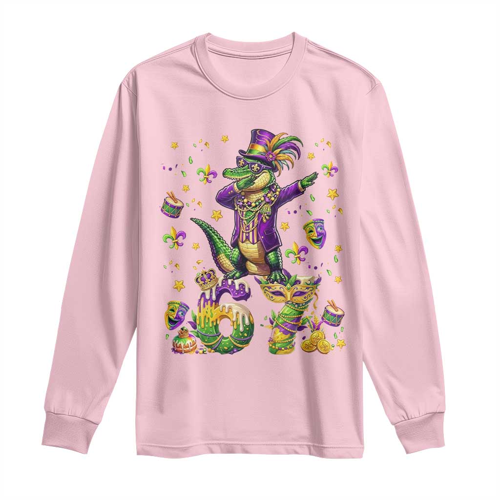 Funny Mardigator Alligator Six Seven Meme Long Sleeve Shirt Mardi Gras Gifts