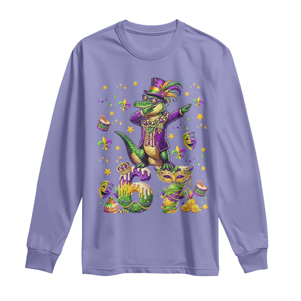 Funny Mardigator Alligator Six Seven Meme Long Sleeve Shirt Mardi Gras Gifts