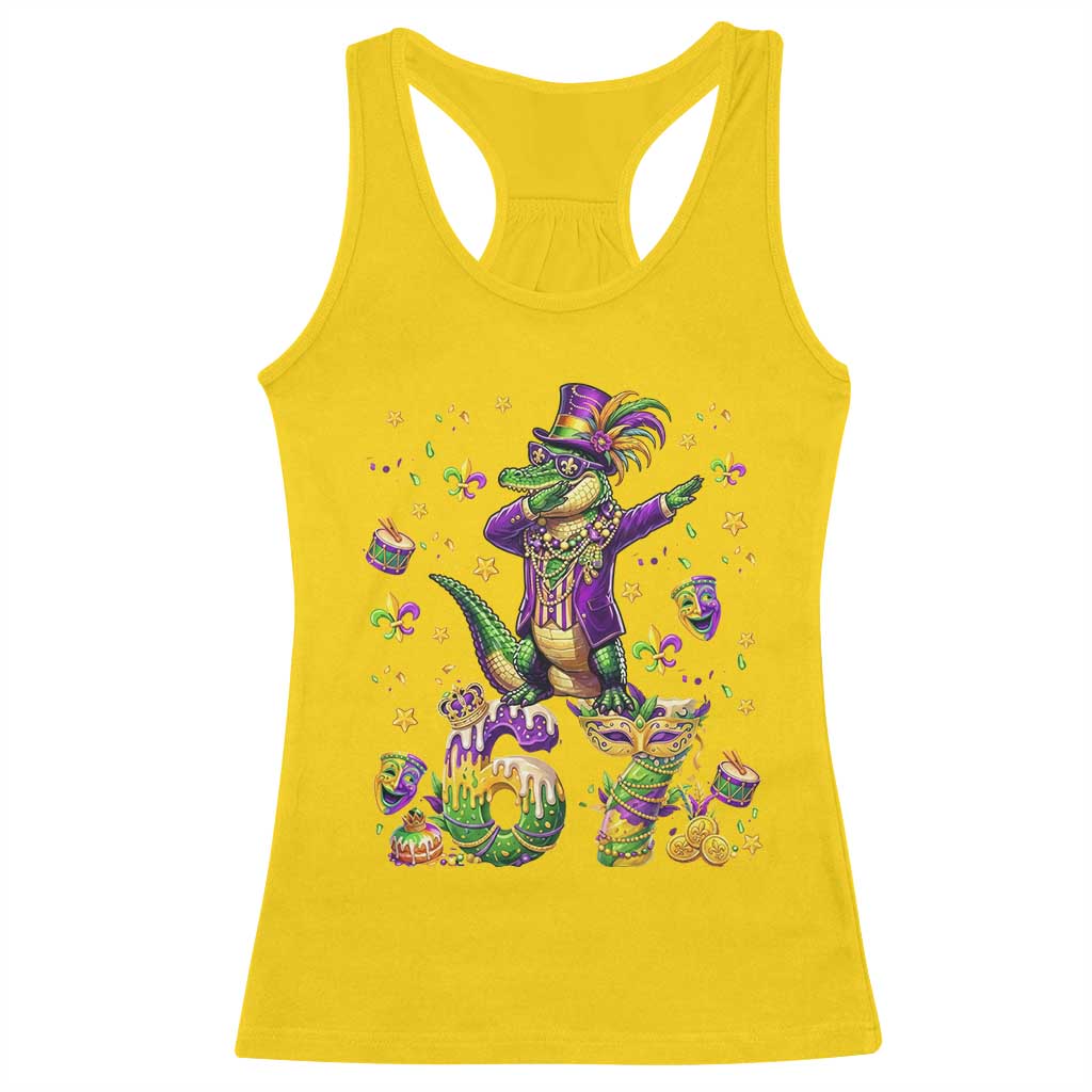 Funny Mardigator Alligator Six Seven Meme Racerback Tank Top Mardi Gras Gifts