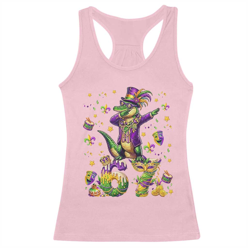 Funny Mardigator Alligator Six Seven Meme Racerback Tank Top Mardi Gras Gifts