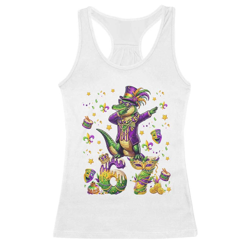 Funny Mardigator Alligator Six Seven Meme Racerback Tank Top Mardi Gras Gifts