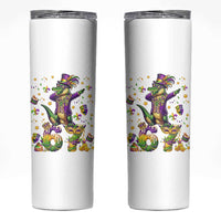 Funny Mardigator Alligator Six Seven Meme Skinny Tumbler Mardi Gras Gifts