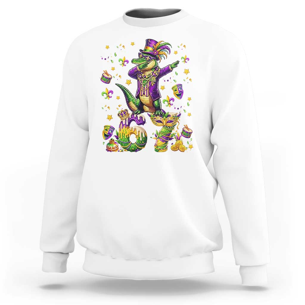 Funny Mardigator Alligator Six Seven Meme Sweatshirt Mardi Gras Gifts