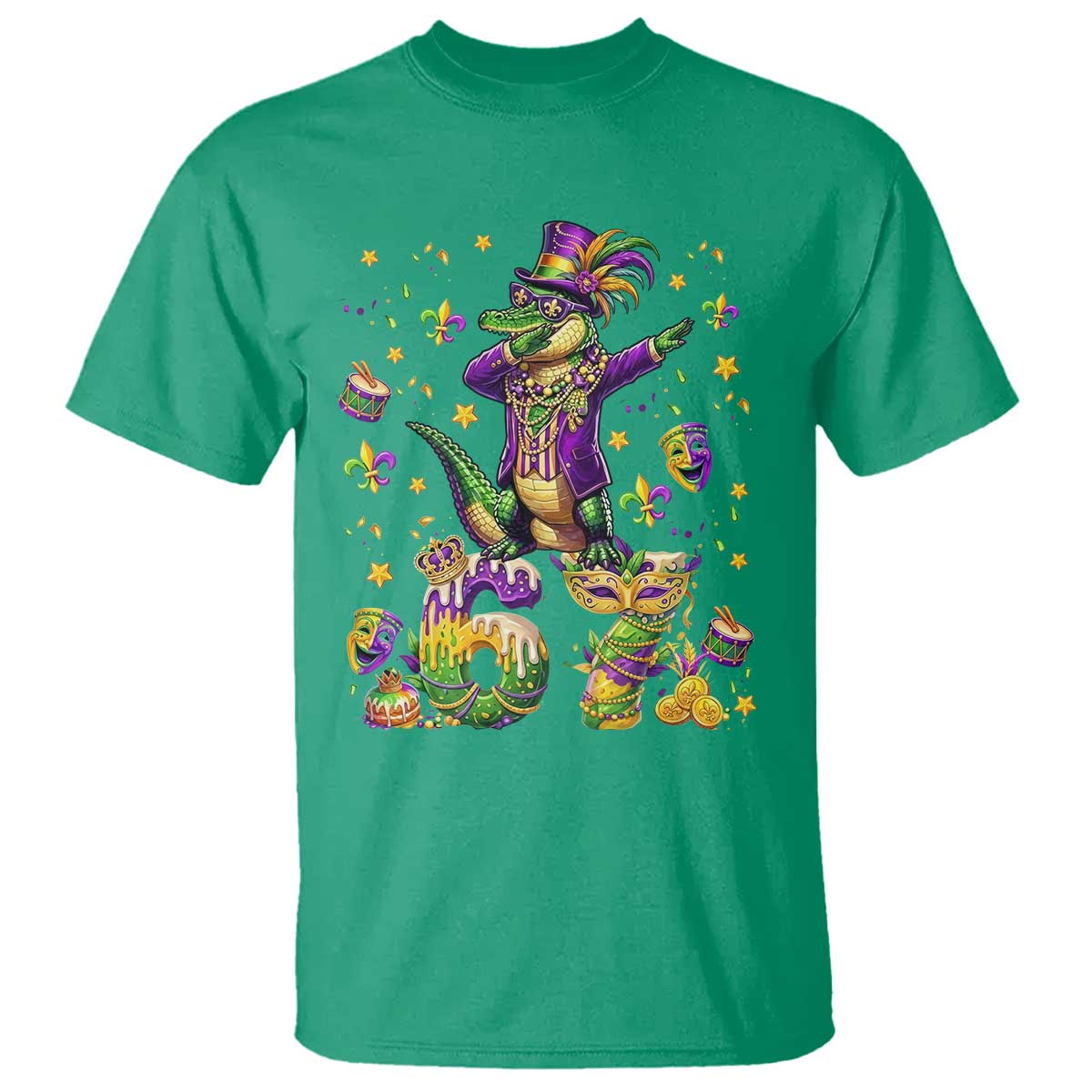 Funny Mardigator Alligator Six Seven Meme T Shirt Mardi Gras Gifts