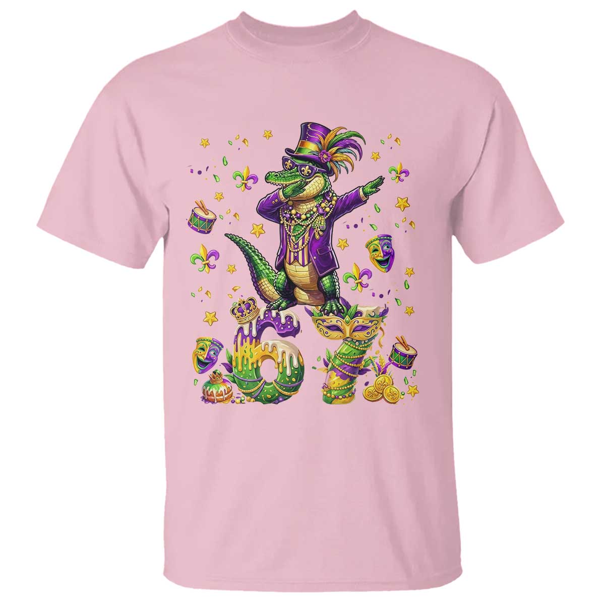 Funny Mardigator Alligator Six Seven Meme T Shirt Mardi Gras Gifts