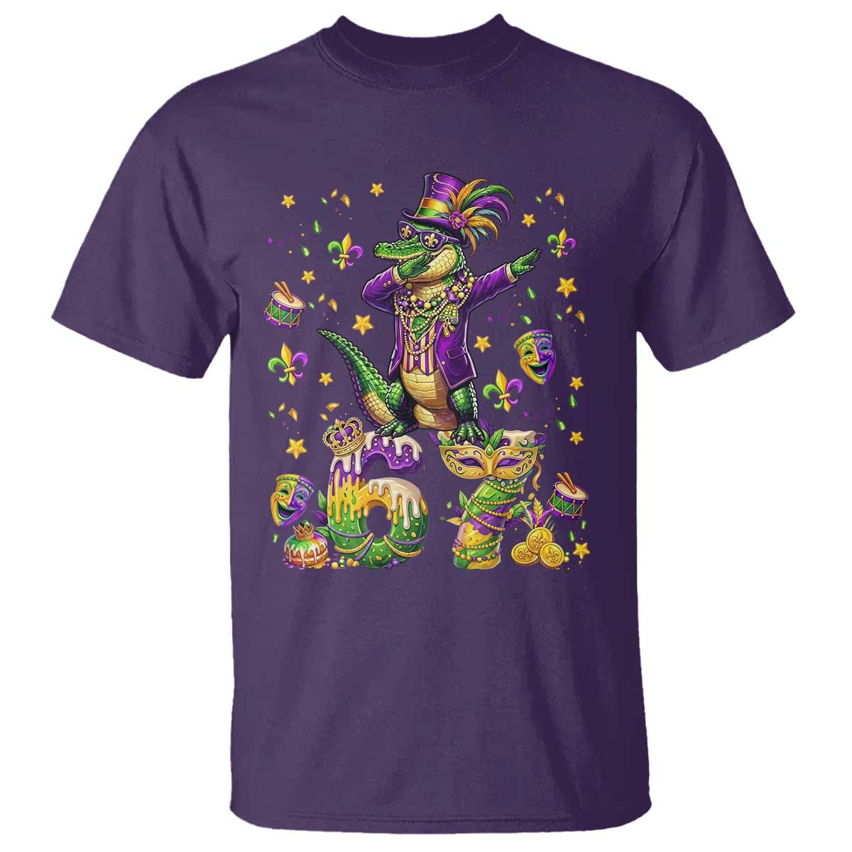 Funny Mardigator Alligator Six Seven Meme T Shirt Mardi Gras Gifts