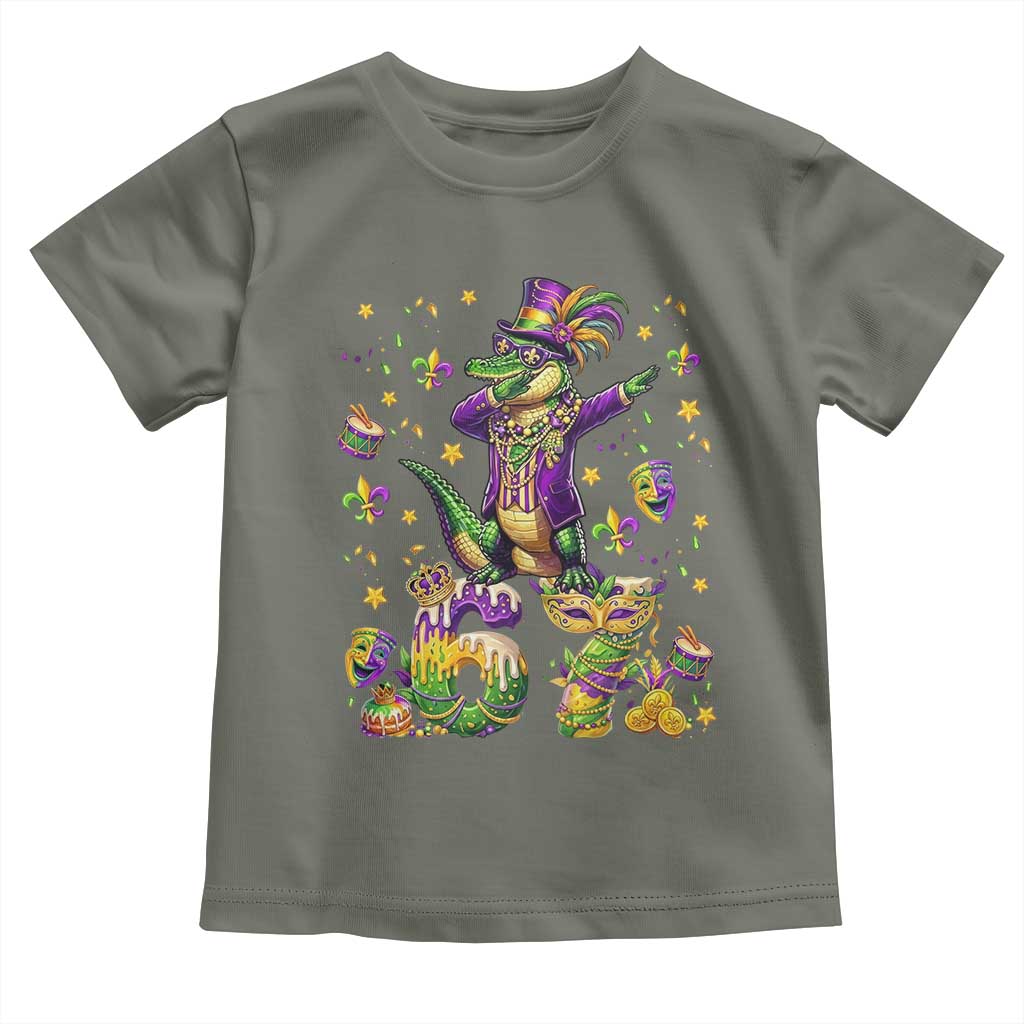 Funny Mardigator Alligator Six Seven Meme Toddler T Shirt Mardi Gras Gifts