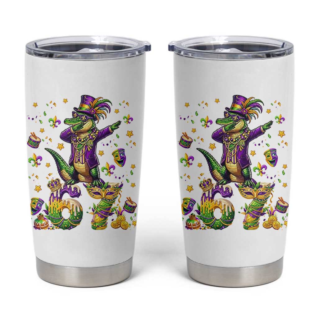 Funny Mardigator Alligator Six Seven Meme Tumbler Cup Mardi Gras Gifts