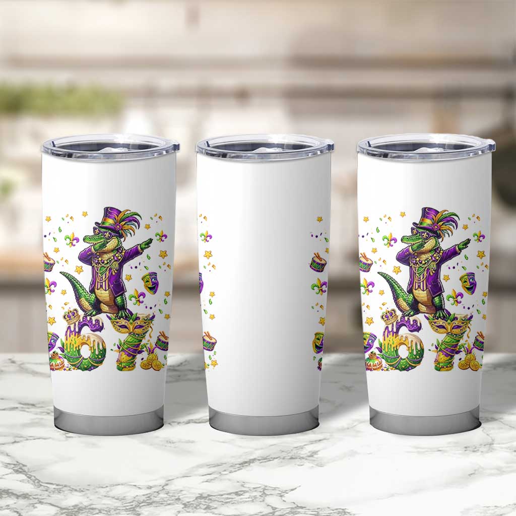 Funny Mardigator Alligator Six Seven Meme Tumbler Cup Mardi Gras Gifts