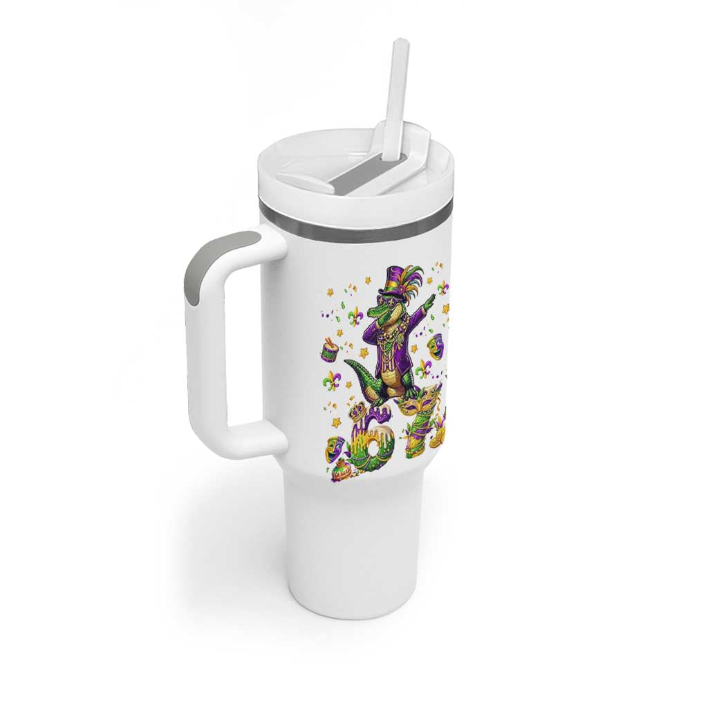 Funny Mardigator Alligator Six Seven Meme Tumbler With Handle Mardi Gras Gifts