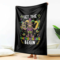 Let The 67 Shenanigans Begin Throw Blanket Six Seven Meme Mardi Gras