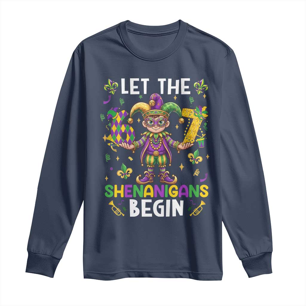 Let The 67 Shenanigans Begin Long Sleeve Shirt Six Seven Meme Mardi Gras