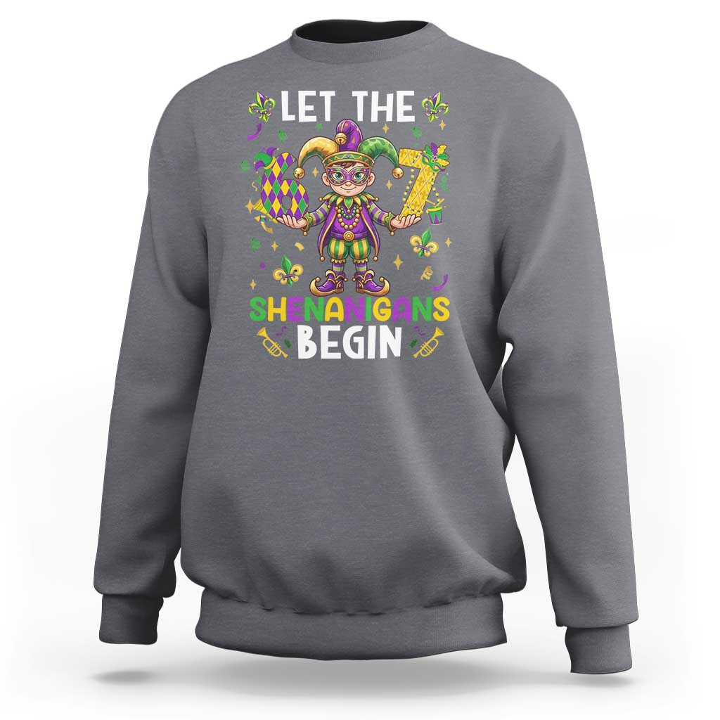 Let The 67 Shenanigans Begin Sweatshirt Six Seven Meme Mardi Gras