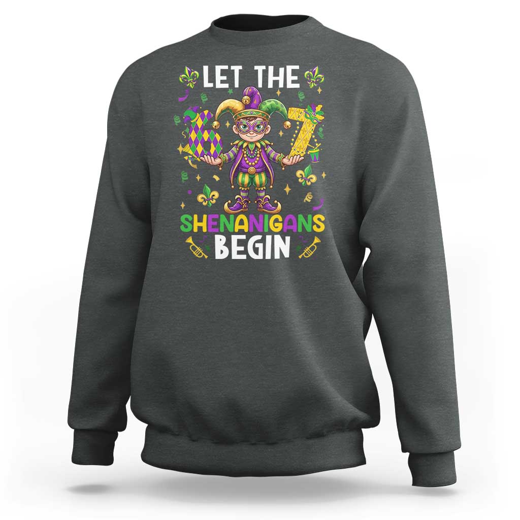 Let The 67 Shenanigans Begin Sweatshirt Six Seven Meme Mardi Gras