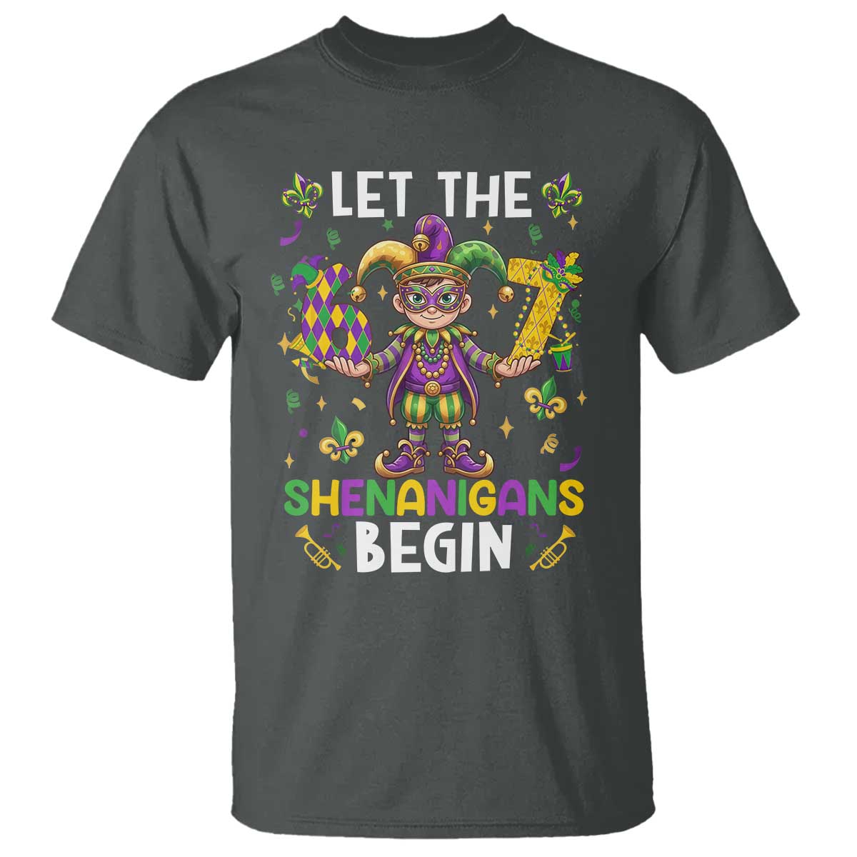 Let The 67 Shenanigans Begin T Shirt Six Seven Meme Mardi Gras