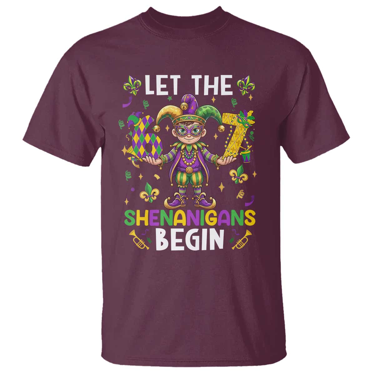 Let The 67 Shenanigans Begin T Shirt Six Seven Meme Mardi Gras