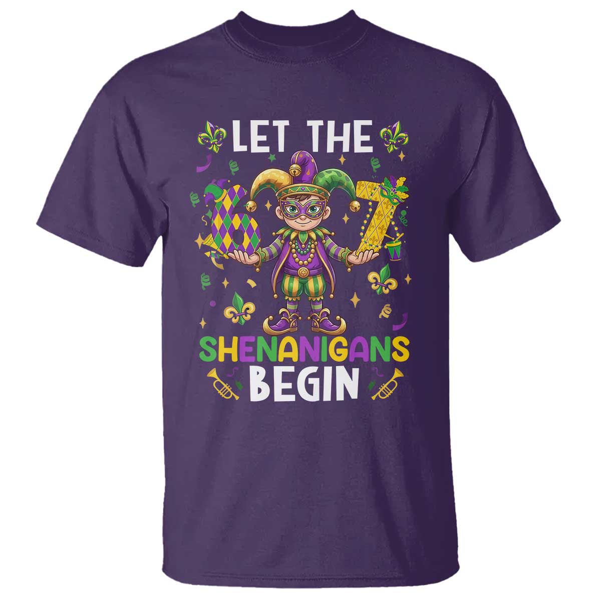 Let The 67 Shenanigans Begin T Shirt Six Seven Meme Mardi Gras