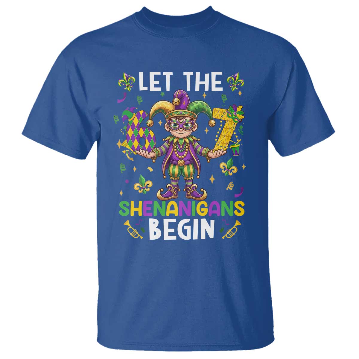 Let The 67 Shenanigans Begin T Shirt Six Seven Meme Mardi Gras