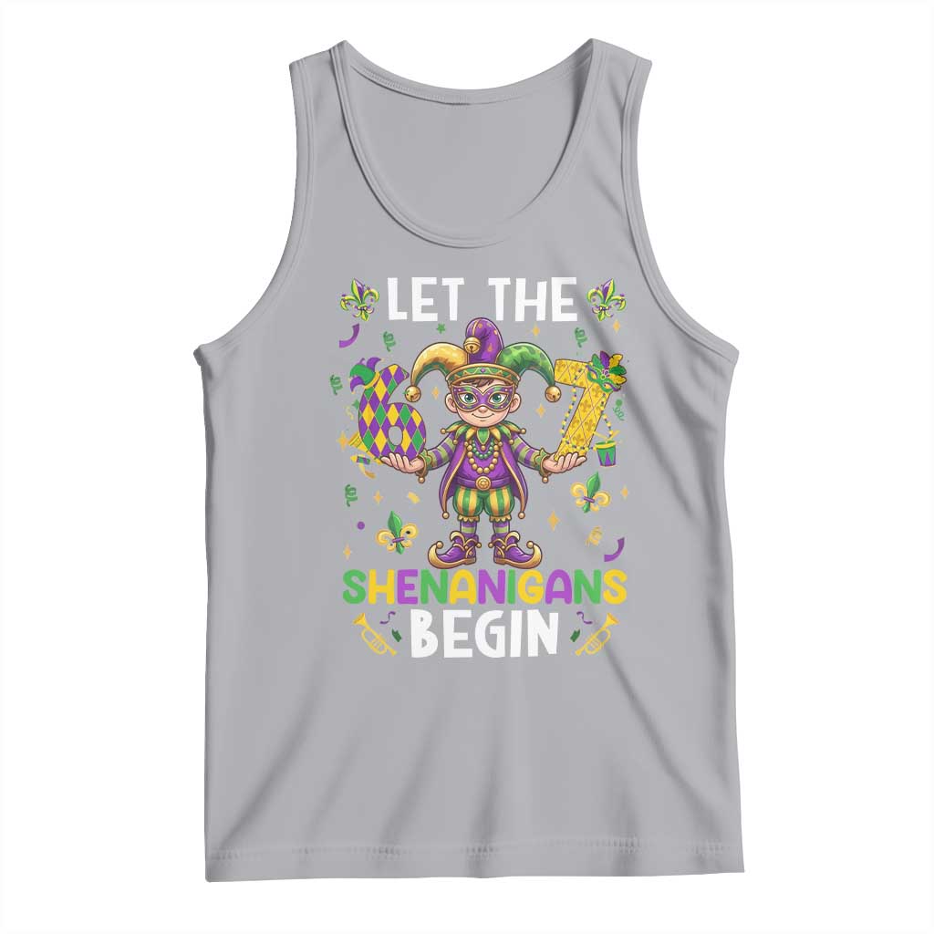 Let The 67 Shenanigans Begin Tank Top Six Seven Meme Mardi Gras