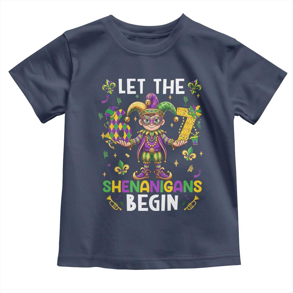Let The 67 Shenanigans Begin Toddler T Shirt Six Seven Meme Mardi Gras