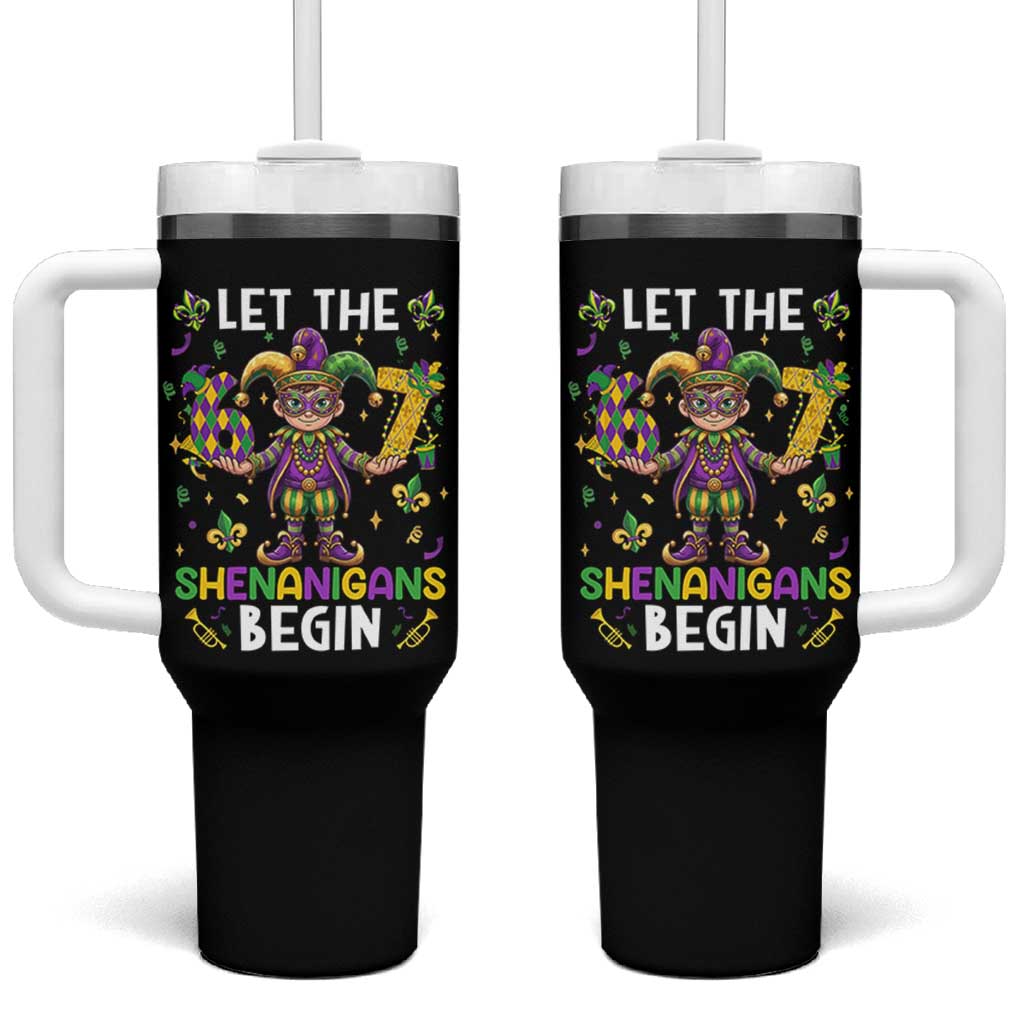 Let The 67 Shenanigans Begin Tumbler With Handle Six Seven Meme Mardi Gras