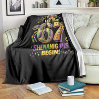 Mardi Gras Six Seven Throw Blanket Let The 67 Shenanigans Begin