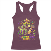 Mardi Gras Six Seven Racerback Tank Top Let The 67 Shenanigans Begin