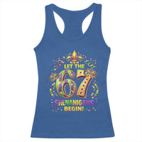 Mardi Gras Six Seven Racerback Tank Top Let The 67 Shenanigans Begin