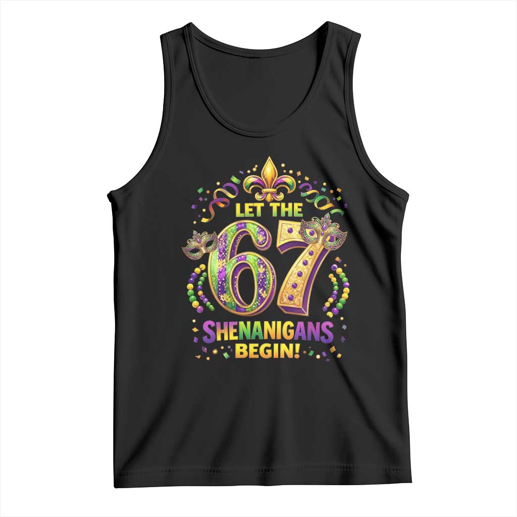 Mardi Gras Six Seven Tank Top Let The 67 Shenanigans Begin