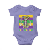 Funny Mardi Gras Skeleton Baby Onesie Six Seven Meme