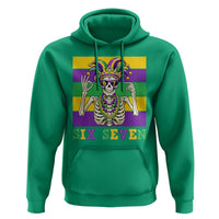 Funny Mardi Gras Skeleton Hoodie Six Seven Meme