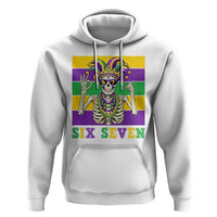 Funny Mardi Gras Skeleton Hoodie Six Seven Meme