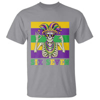 Funny Mardi Gras Skeleton T Shirt Six Seven Meme