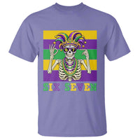 Funny Mardi Gras Skeleton T Shirt Six Seven Meme