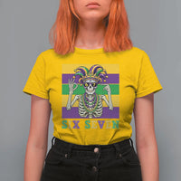 Funny Mardi Gras Skeleton T Shirt For Women Six Seven Meme