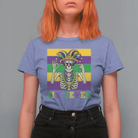 Funny Mardi Gras Skeleton T Shirt For Women Six Seven Meme