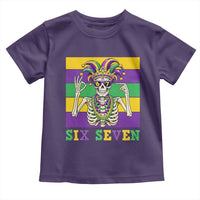 Funny Mardi Gras Skeleton Toddler T Shirt Six Seven Meme