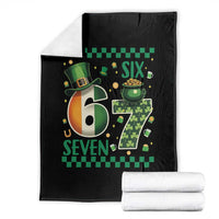 Funny St Patricks Six Seven Throw Blanket Gen Z Irish Gift
