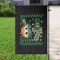 Funny St Patricks Six Seven Garden Flag Gen Z Irish Gift