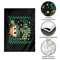 Funny St Patricks Six Seven Garden Flag Gen Z Irish Gift