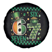 Funny St Patricks Six Seven Spare Tire Cover Gen Z Irish Gift