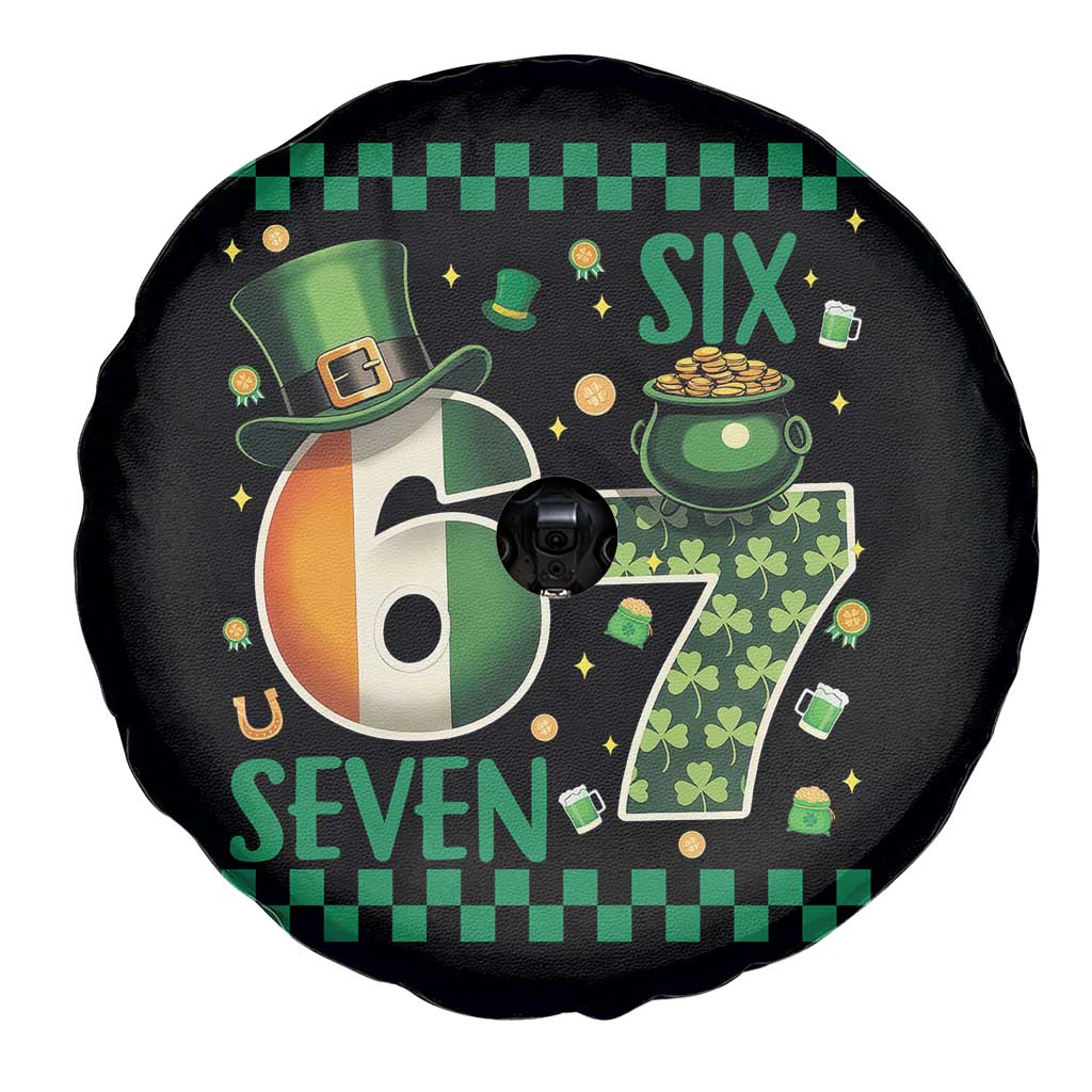Funny St Patricks Six Seven Spare Tire Cover Gen Z Irish Gift