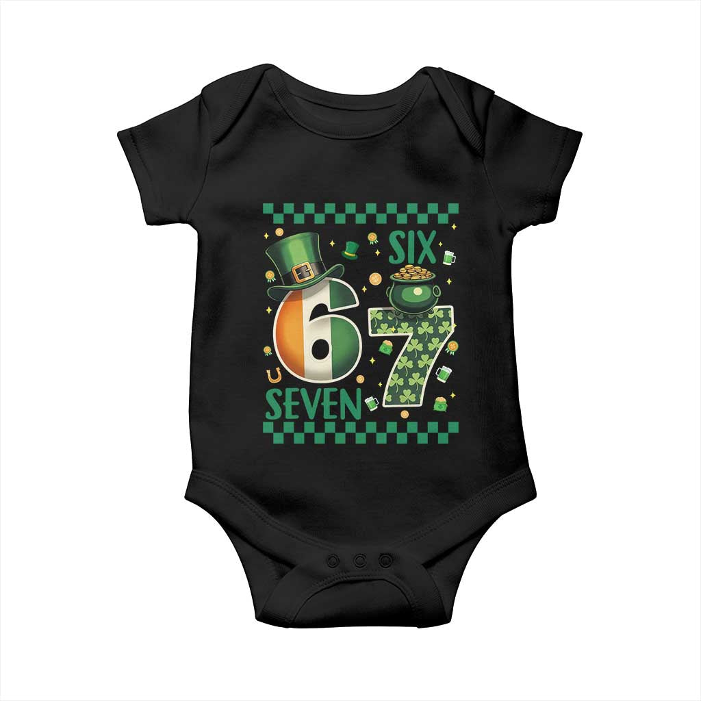 Funny St Patricks Six Seven Baby Onesie Gen Z Irish Gift
